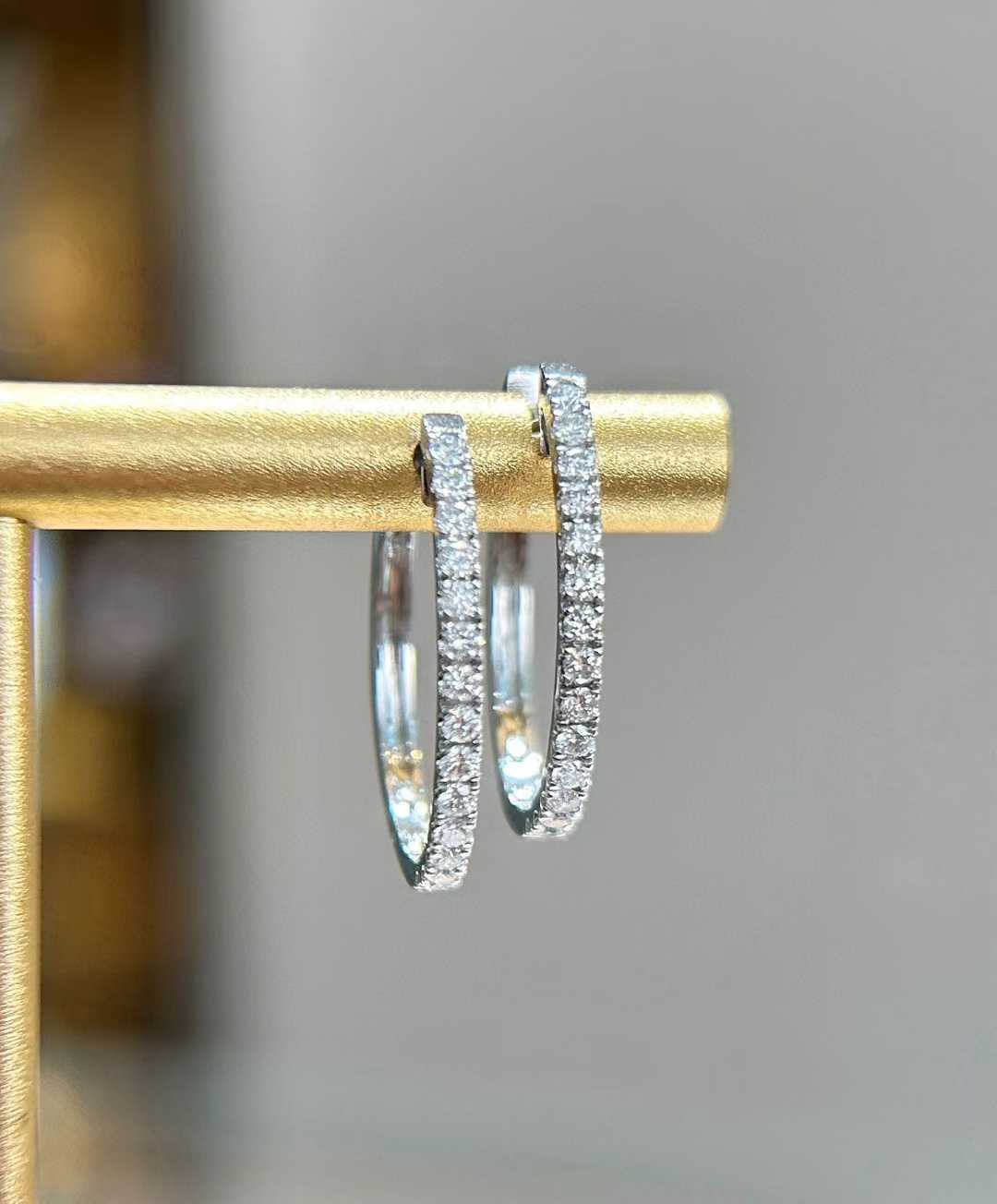 Eterna Natural Diamond Hoop in Platinum 20mm