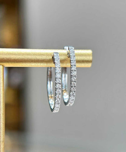 Eterna Natural Diamond Hoop in Platinum 20mm