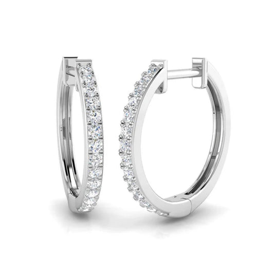 Eterna Natural Diamond Hoop in Platinum 20mm