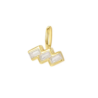 14K Gold Zodiac Birthstone Pendant with Natural Diamonds and Gemstones