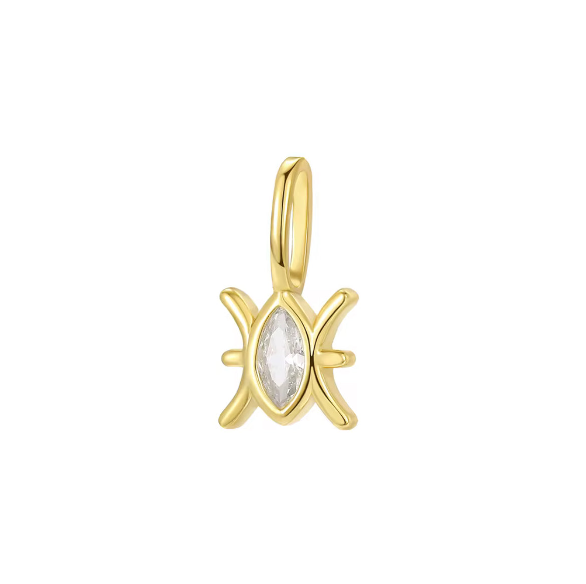 14K Gold Zodiac Birthstone Pendant with Natural Diamonds and Gemstones