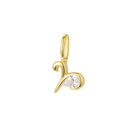 14K Gold Zodiac Birthstone Pendant with Natural Diamonds and Gemstones