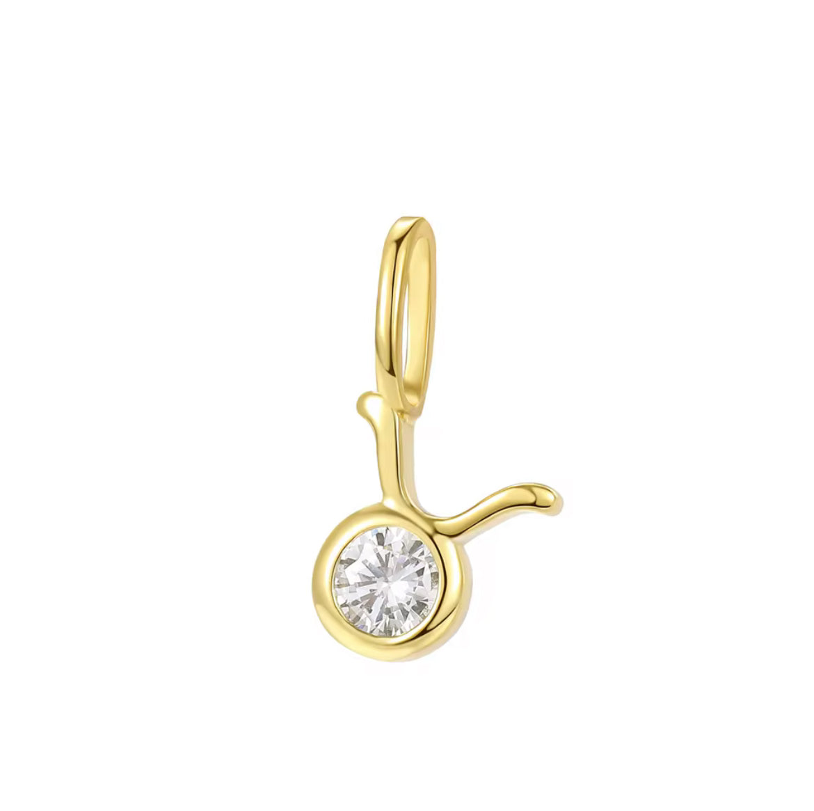 14K Gold Zodiac Birthstone Pendant with Natural Diamonds and Gemstones