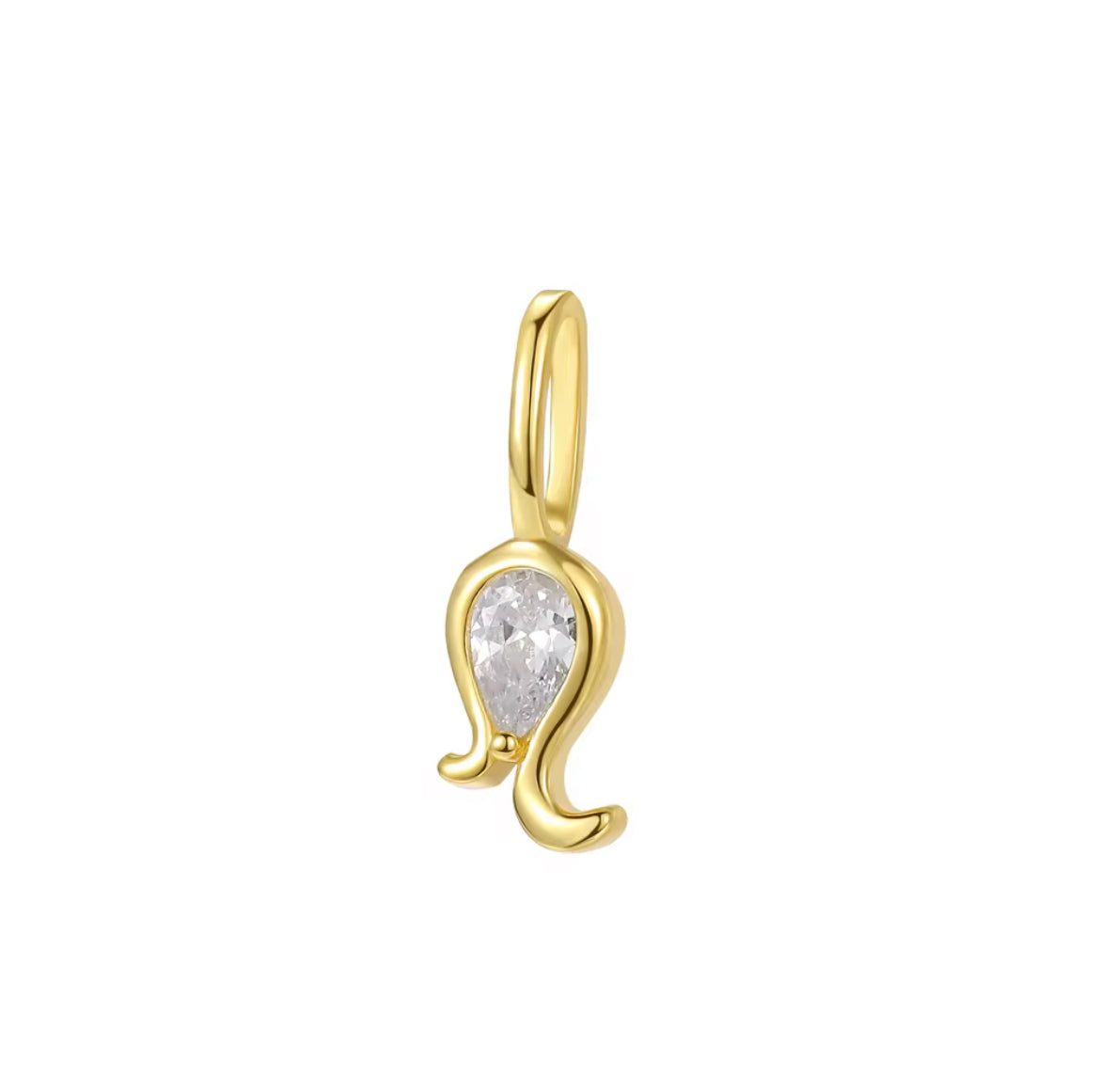 14K Gold Zodiac Birthstone Pendant with Natural Diamonds and Gemstones
