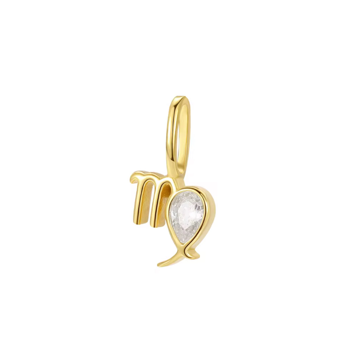 14K Gold Zodiac Birthstone Pendant with Natural Diamonds and Gemstones