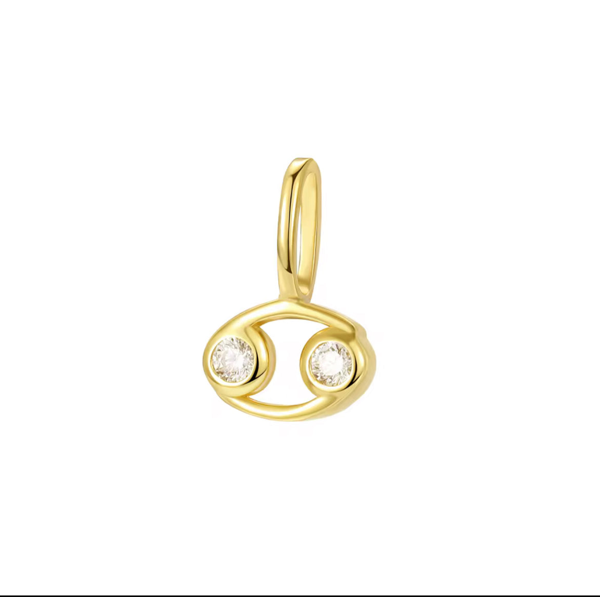 14K Gold Zodiac Birthstone Pendant with Natural Diamonds and Gemstones